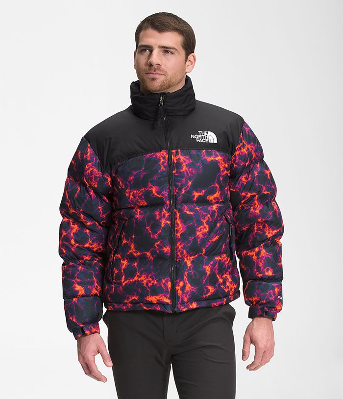 The North Face Puffer Μπουφαν Μαυρα/Καμουφλάζ Ανδρικα Printed 1996 Retro Nuptse - Greece 4906OSYDE